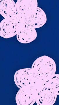 Handdrawn motion flower background