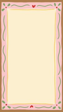 frame with pink roses