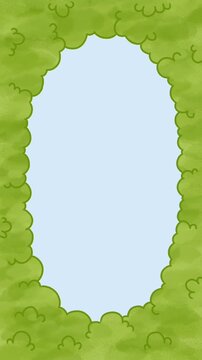 green leaves frame