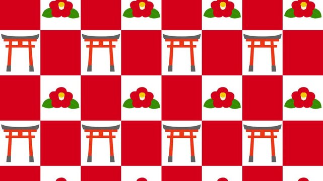 Torii and Camellia Pattern Animation