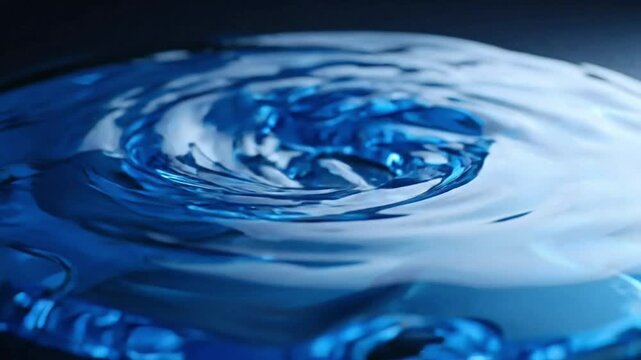 Blue Crystal Liquid Flow