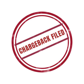 Chargeback filed official red circular stamp