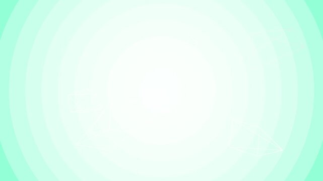 Clean Minimalist Mint Green Radial Gradient Background with Geometric Wireframes.