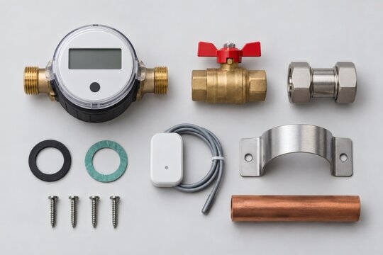 Top view of organized water retrofit kit