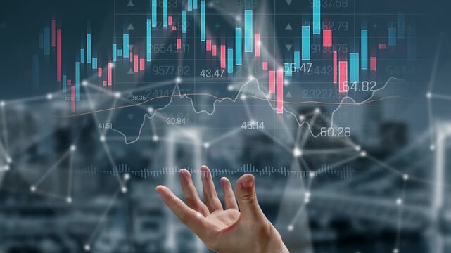 Candlestick chart visualizing financial market trends, investment patterns, price fluctuations, and trading strategy in capital and digital asset markets Marrow