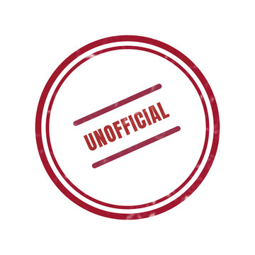 Red unofficial stamp seal with crossed lines