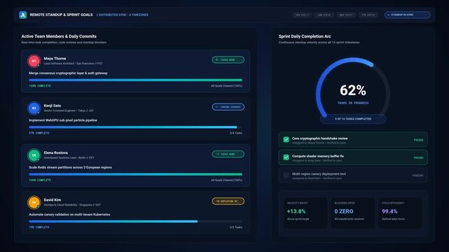 Agile Software Development Project Management Dashboard Interface