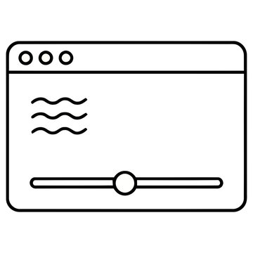 Web browser window icon with slider
