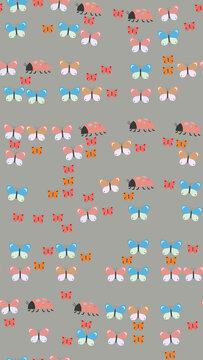 Cute Butterflies and Ladybugs Pattern