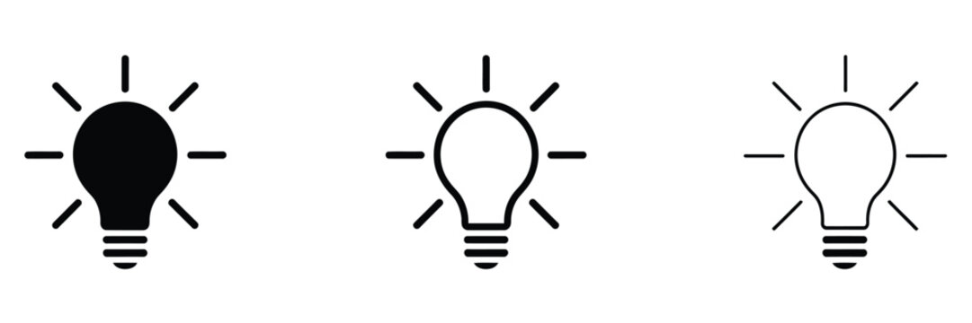 Lightbulb Idea Icon Representing Innovation, Creativity, Solutions, Inspiration, Brainstorming, Intelligence, Knowledge, Strategy, and Modern Thinking