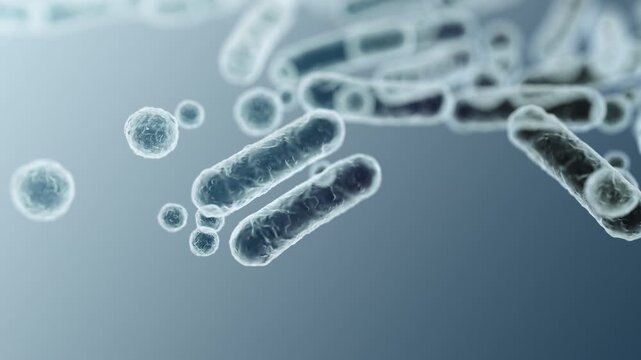 Enterobacteriaceae, gram-negative rod-shaped bacteria, part of intestinal microbiome and causative agents of different infections, 3D rendering. Escherichia coli, Klebsiella, Enterobacter and other	