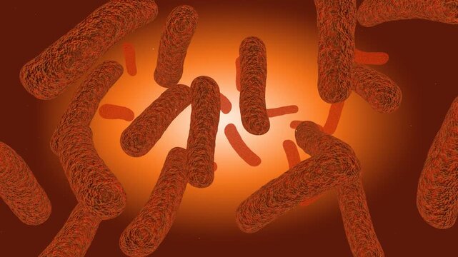 3D Rendering of Thermus Aquaticus Bacteria in Extreme Heat