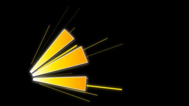 abstract comic burst yellow speed lines vector element radiating motion energy on black background for design overlays