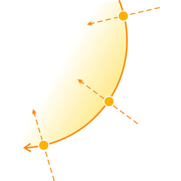 Architectural Sun Path Diagram with Three Solar Markers and Rays