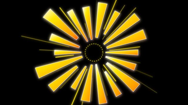 audio visualizer radial sunburst abstract sound wave with geometric explosion ring for music visual effects overlay