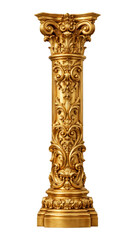 Obraz premium PNG Ornate golden decorative column