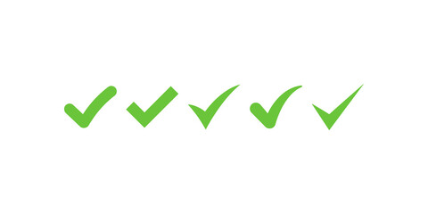 Green check mark icon. correct tick mark © Nisar
