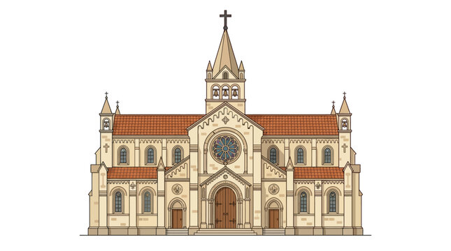 church of the holy sepulchre in jerusalem israel Vector_illustration_of_Christian 
