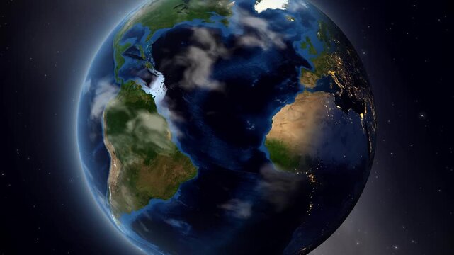 Earth Zoom In to Heroica Matamoros Mexico from Space