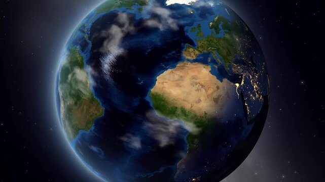 Earth Zoom In to Novomoskovsk Russia Satellite Map Animation
