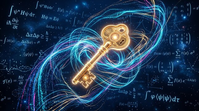 Golden key among mathematical formulas and cosmic energy