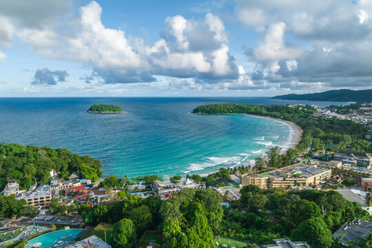 Aerial view of the natural scenery around Kata Forest Resort, Phuket, Thailand