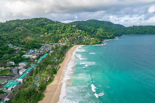 Aerial view of the natural scenery around Kata Forest Resort, Phuket, Thailand
