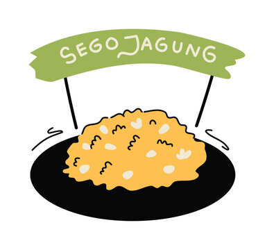 Sego Jagung Dish Illustration