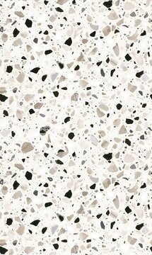 Monochrome terrazzo texture background. Black white grey chip surface of timeless neutral sheet for minimalist branding, corporate design and modern interior design. Speckle mosaic pattern modern vers