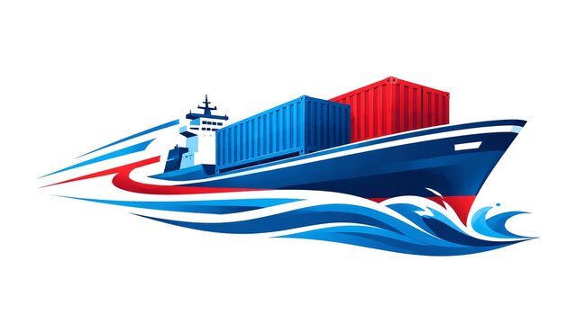 design logo concept of speed shipping freight