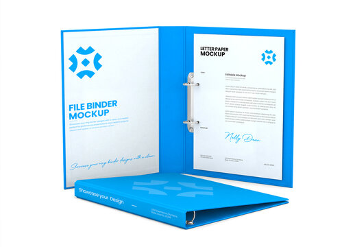 Open Ring Binder Mockup