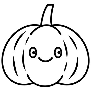 Cartoon Pumpkin Icon Illustration