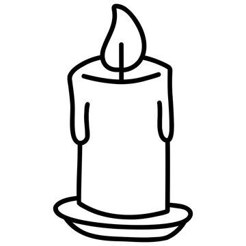 illustration of candle icon