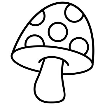Mushroom Vector Icon Illustration