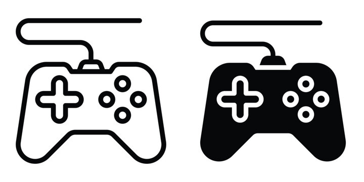 Gamepad silhouette icon vector illustration design on transparent background. Video game controller vector icon apps and websites