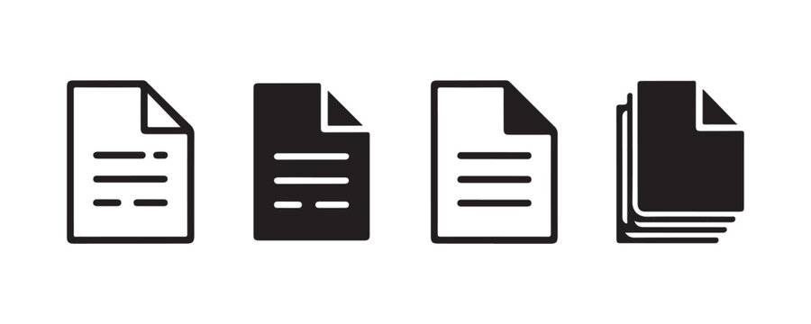 Document icons symbolizing paperwork, reports and official records for business.
