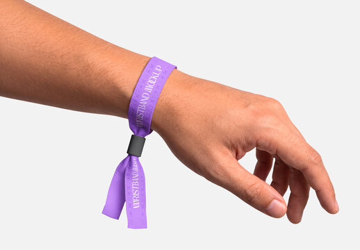 Wristband Mockup on Hand