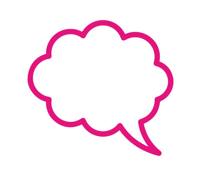 Speech Bubble and Comic Talk Balloon Outline Collection, Hand Drawn Conversation, Dialogue and Communication Elements