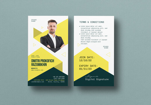 Employee ID Card Template Design