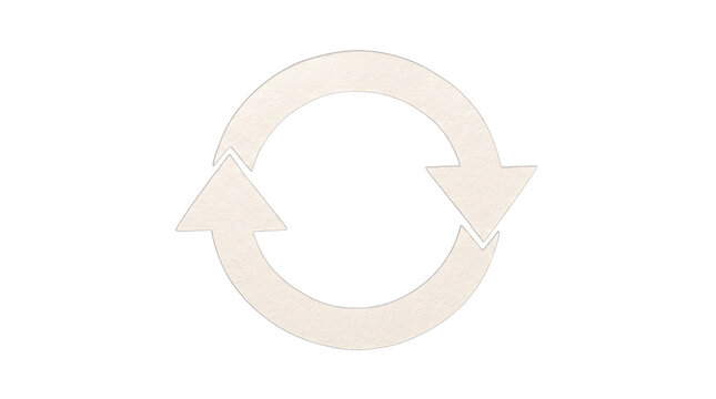 Circular arrow symbol for process and refresh isolated on a plain background for digital concepts