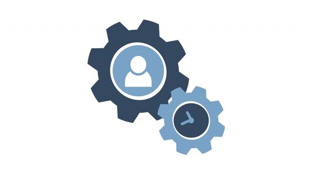 productivity animated icon time management, efficiency