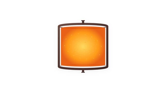 Molten Salt Thermal Energy Storage Reservoir with Convective Heat Swirls in Dark Bronze and Amber