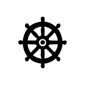 steering wheel on a white background