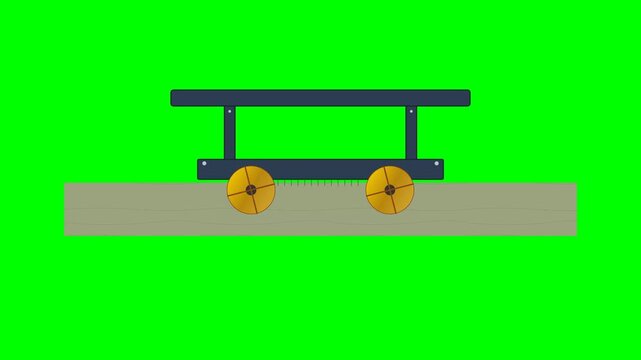 Automated Timber Veneer Moisture Meter Brush Roller Vector Animation