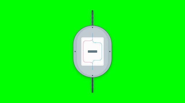 High-Voltage OPGW Tower Splice Enclosure Technical Vector Animation