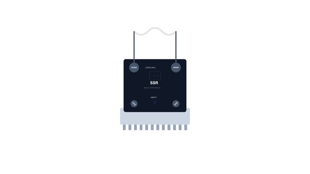 Solid State Relay SSR Optocoupler Isolation Module 2D Vector Motion Graphic 4K Loop