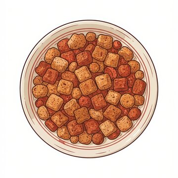 Tea time nibble art of bite-sized baked pieces in a small dish