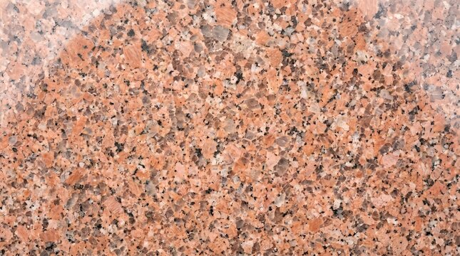 Polished pink granite texture with speckled quartz and feldspar crystals