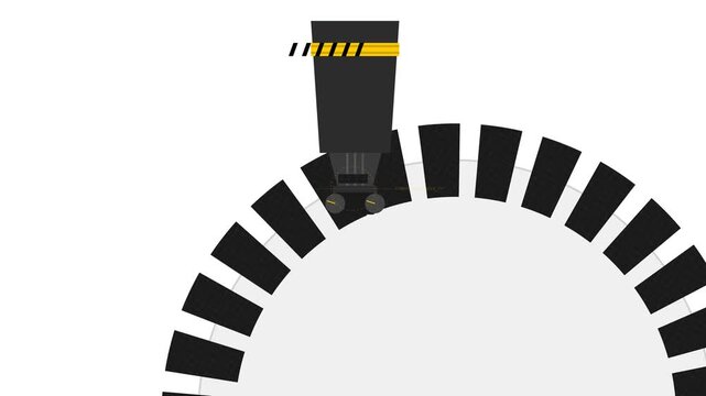 Automated Carbon Fiber Prepreg Placement Head Industrial Vector Animation