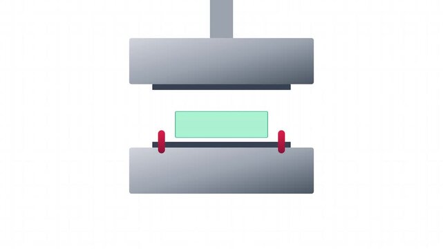 Automated Multi-Layer Ceramic Hot Lamination Press Die Steel and Ruby Vector Motion